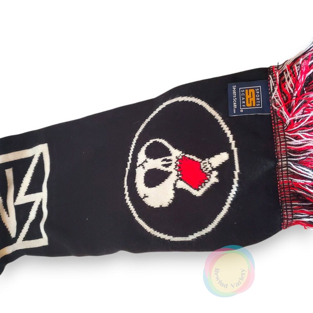 Subhumans Punk Rock Band Knit Scarf Double Sided Skull Logo - Picture 6 of 11